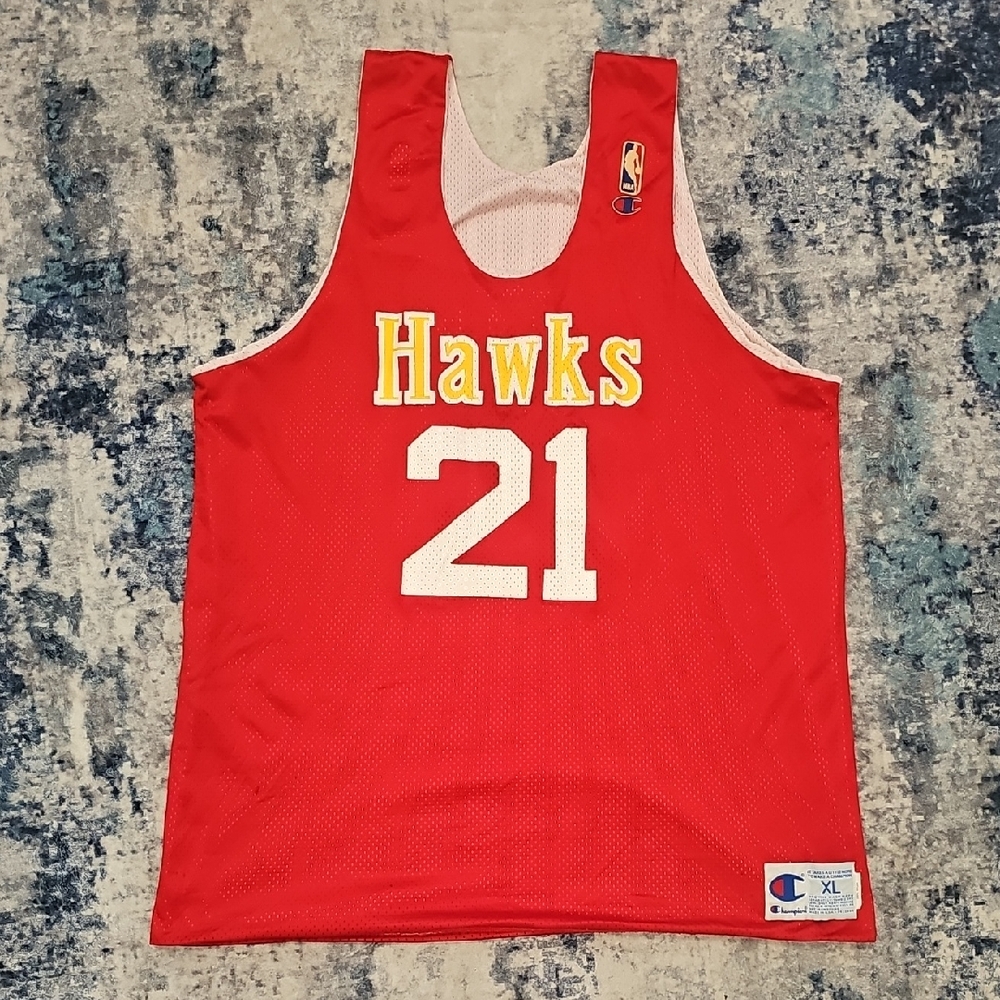 Vintage Champion Atlanta Hawks Reversible Jersey 2xl
